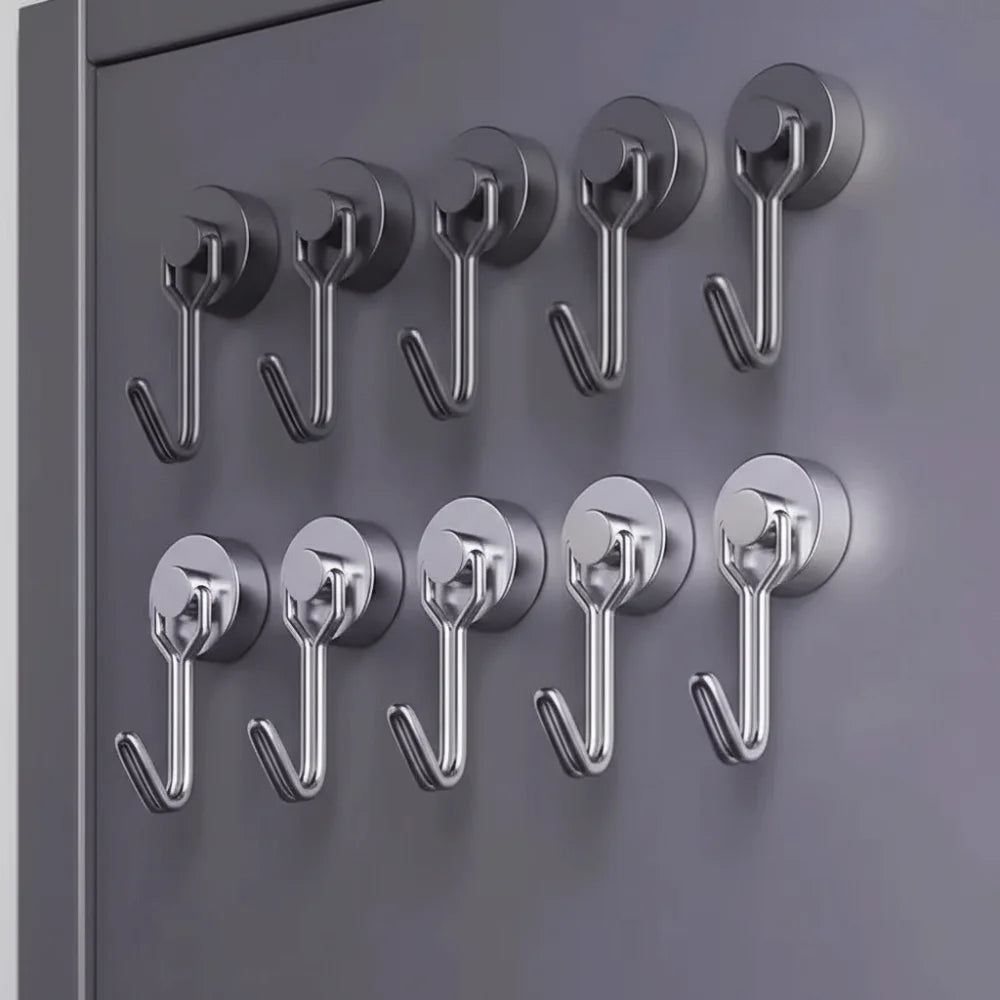 2PCS Rotating Magnetic Hooks No-Drill Heavy Duty Kitchen Organizer