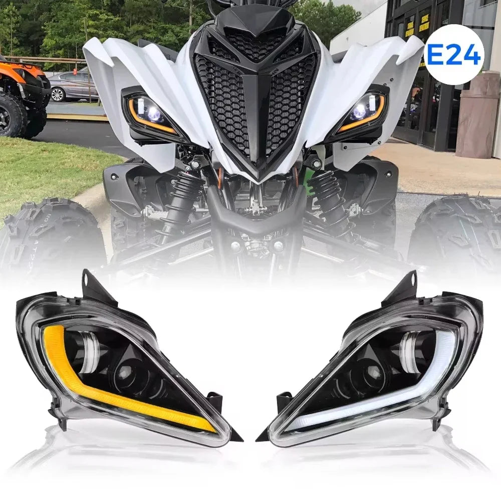 LED Headlight Pair for Yamaha Raptor 700 YFZ450 Wolverine ATV ATV LED Headlight Nixie