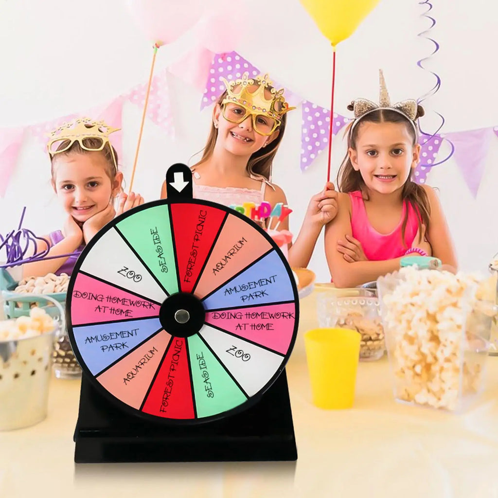 Prize Wheel Spinner with Stand – 12-Slot Erasable Roulette Prize Spin Wheel Nixie