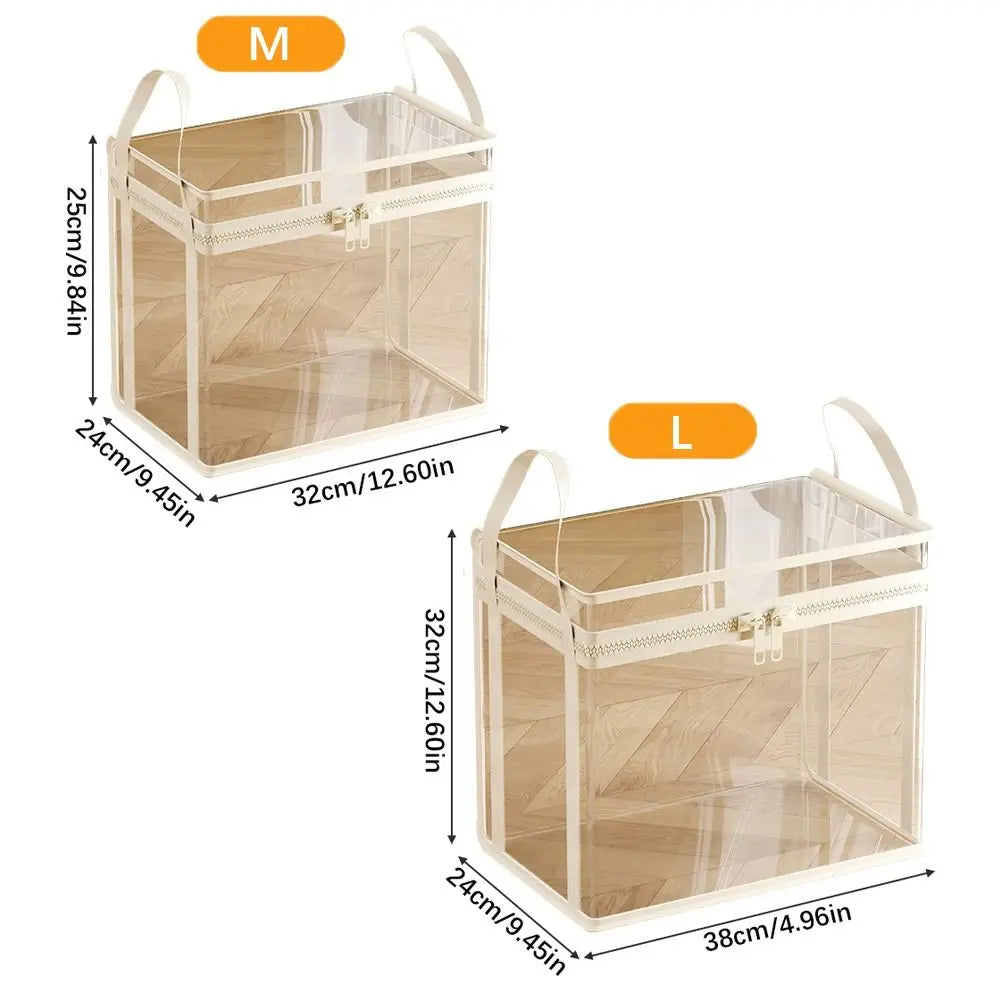Clear PVC Doll Storage Bag with Zipper & Handles – 2 Sizes Toy Storage Organizer Nixie