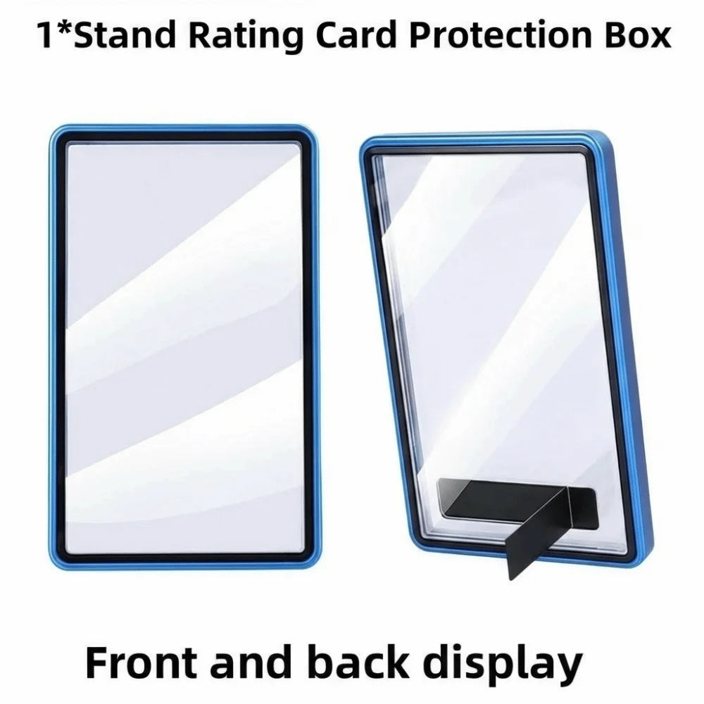 2-in-1 Graded Card Slab Case – Magnetic Metal & Glass Display
