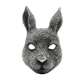 PU Foam Full Face Rabbit Mask – Gothic Halloween Party Mask Costume Face Mask Nixie Silver