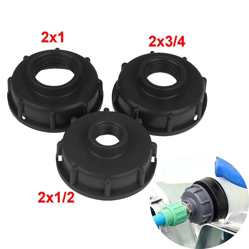 IBC Tank S60X6 Coarse Thread Cap Adapter 1/2" 3/4" 1" Connector