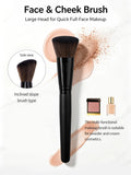 Angled Foundation Brush – Synthetic Bristles, Multi-Use Face Makeup Brush Nixie black
