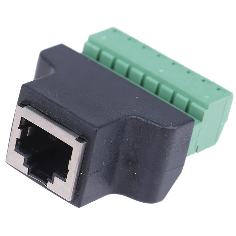 RJ45 Female to Screw Terminal Adapter for CCTV DVR Network Cable Adapter Nixie