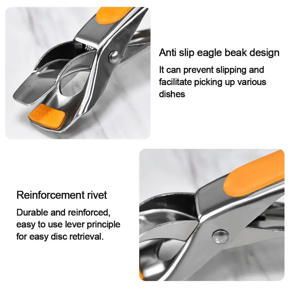 Stainless Steel Anti-Scald Bowl & Plate Clamp Holder Kitchen Plate Clamp Nixie