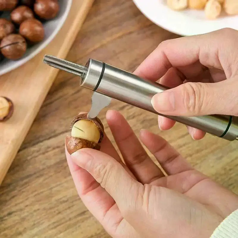 2-in-1 Stainless Steel Nutcracker & Walnut Sheller Tool