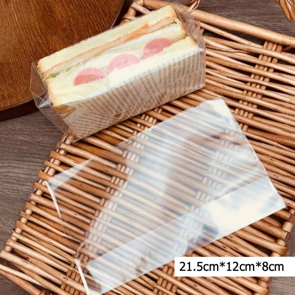 100PCS Clear Self-Seal Sandwich Bags | Food Grade Disposable Food Packaging Bags Nixie 5x5x5cm L