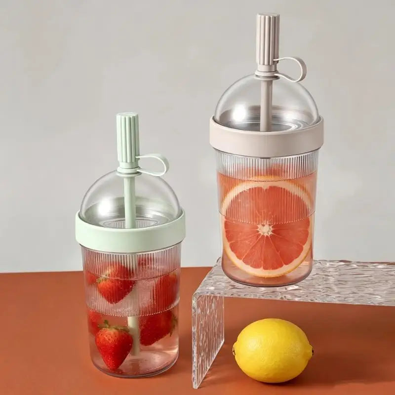 Leak-Resistant Tumbler with Lid & Straw for Iced Coffee Reusable Straw Tumbler Nixie
