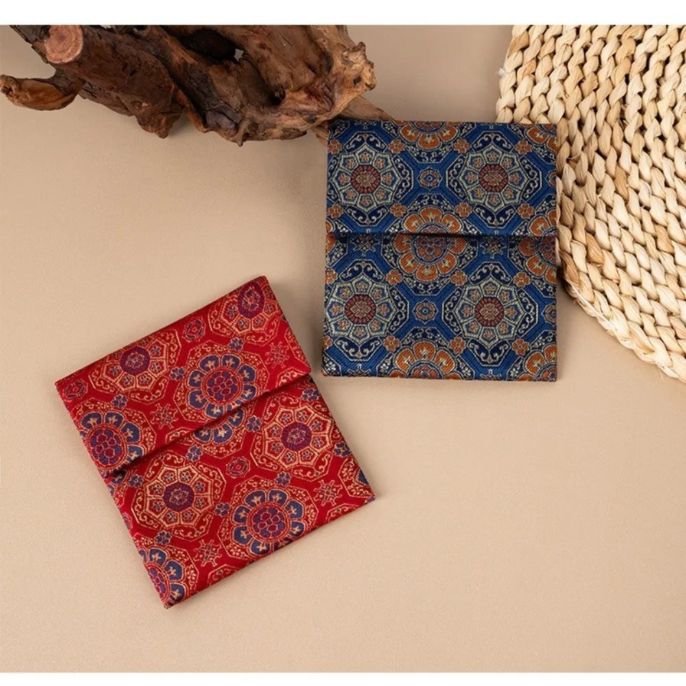 Vintage Brocade Jewelry Bag – Handmade Double Layer Pouch Jewelry Storage Bag Nixie