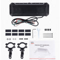 KEMIMOTO Waterproof Motorcycle Speaker USB AUX LED ATV UTV Motorcycle Speaker Nixie black