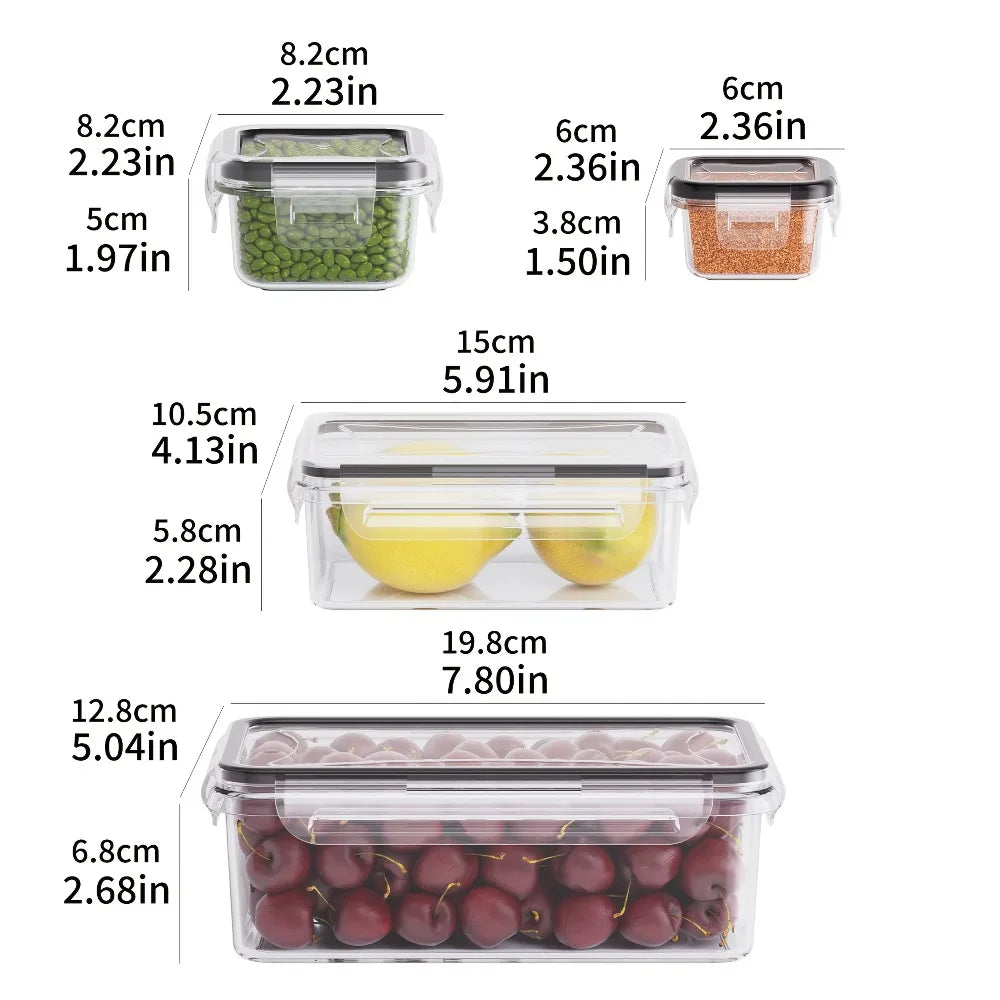 8-PC BPA-Free Airtight Food Containers with Locking Lids Food Storage Containers Nixie