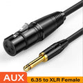 6.35mm Mono Guitar Instrument Cable 1/4" TS Patch Cord Instrument Cable Nixie AUX 6.35 to XLR 5m