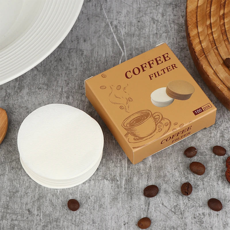 100Pcs Espresso Paper Filters 54-68MM Puck Screen Portafilter