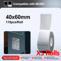 Niimbot M2/M3 Silver Thermal Transfer Labels – 3 or 5 Roll Pack