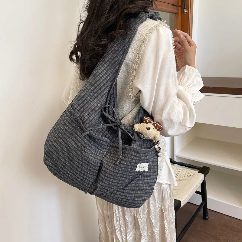Korean Style Patterned Canvas Tote Bag – Large Capacity Women Canvas Tote Bag Nixie