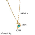 Dolphin Pendant Choker Necklace | Gold Stainless Steel Women