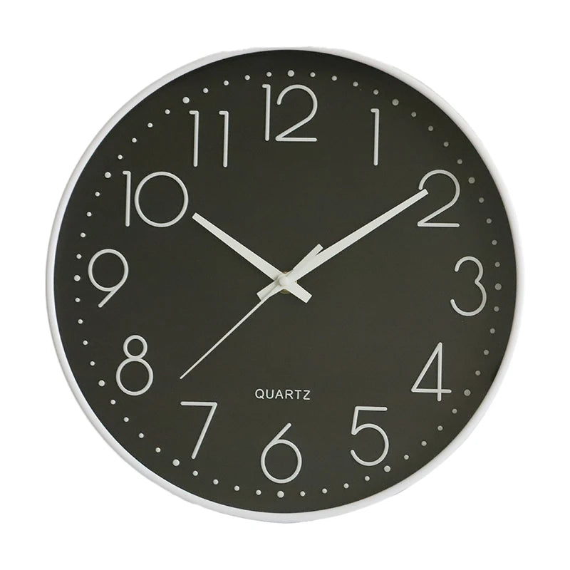 12-Inch Nordic Silent Wall Clock | Modern Minimalist Design Silent Wall Clock Nixie C
