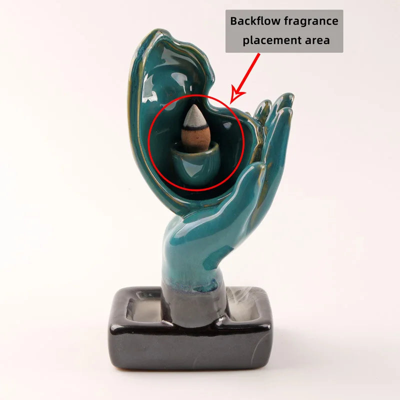 Ceramic Backflow Incense Burner – Sandalwood Stick Holder Incense Burner Nixie