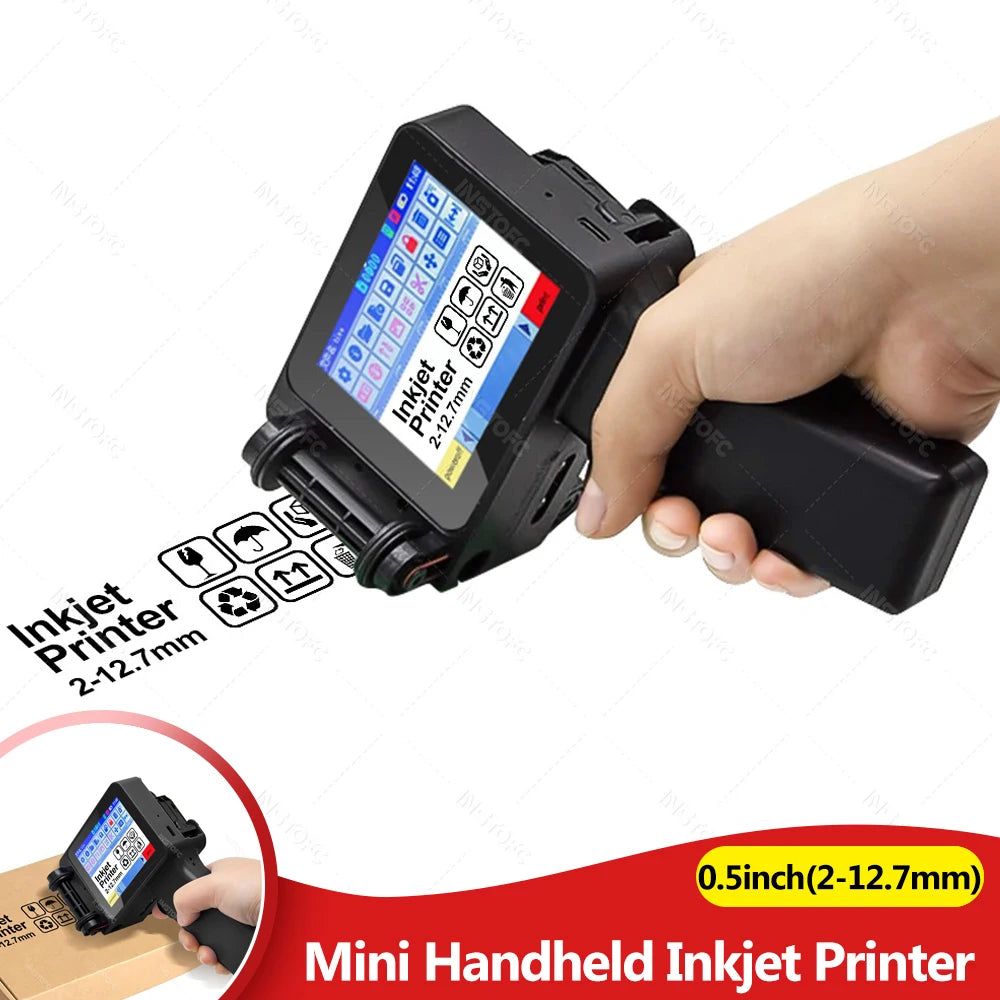 Mini Portable Inkjet Printer 600DPI – Date & Batch Coding Machine