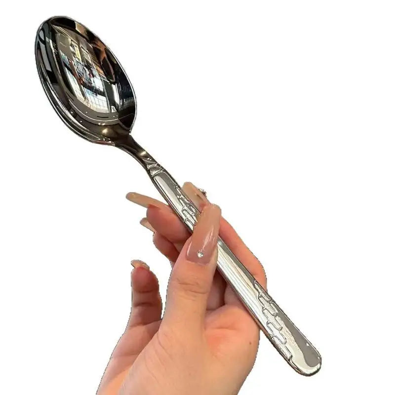 410 Stainless Steel Dinner Spoon – Non-Slip, Dishwasher Safe Stainless Steel Spoon Nixie