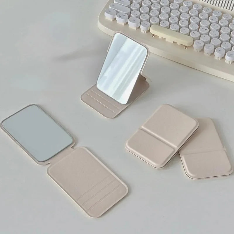 Foldable PU Leather Compact Pocket Makeup Mirror | Nixie