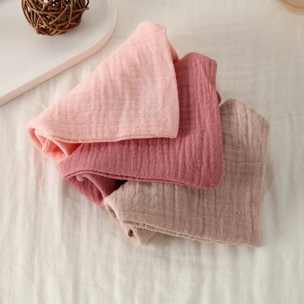 4-Layer Cotton Baby Washcloths – Soft Gauze Burp Cloths 3-5 Pack