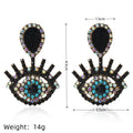 Women's Geometric Drop Earrings – Full Diamond & Colored Glass Drop Earrings Nixie XL1515-1