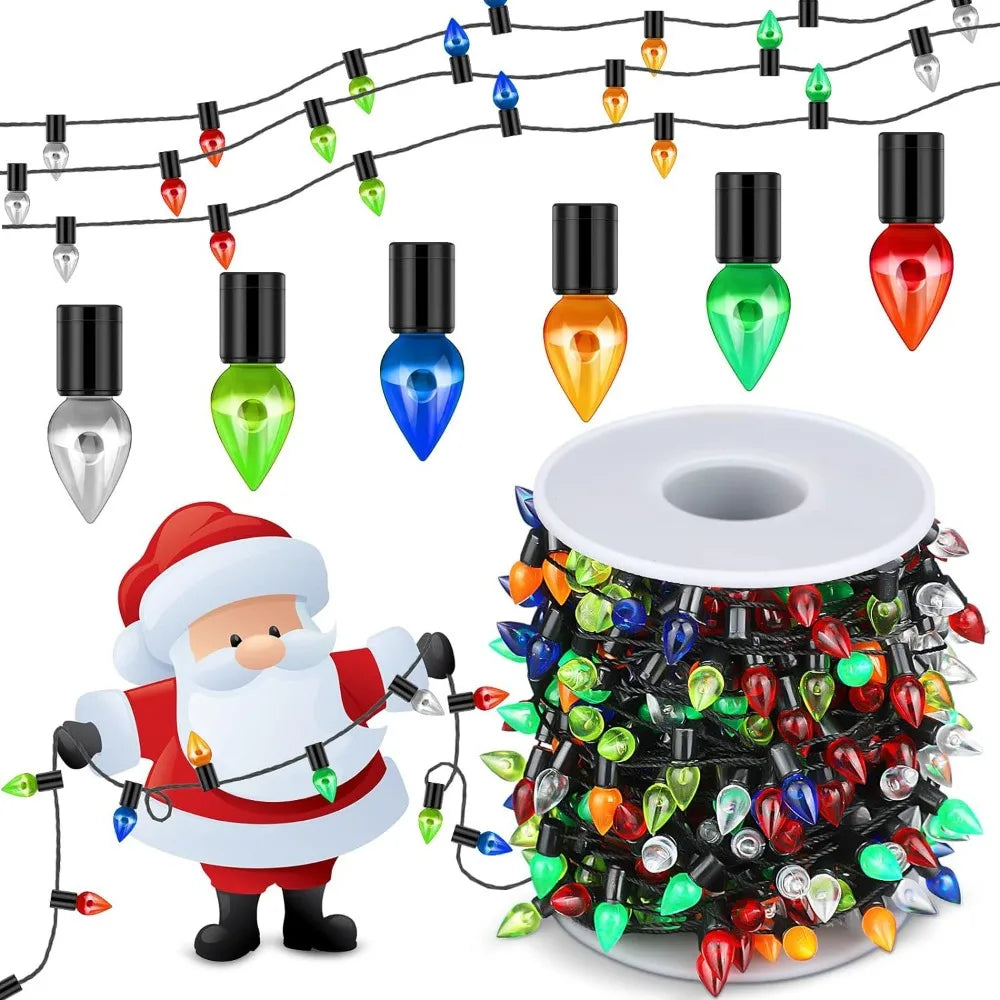 Colorful Bulb String Lights 5M/10M – Christmas Garden Decor Holiday String Lights Nixie