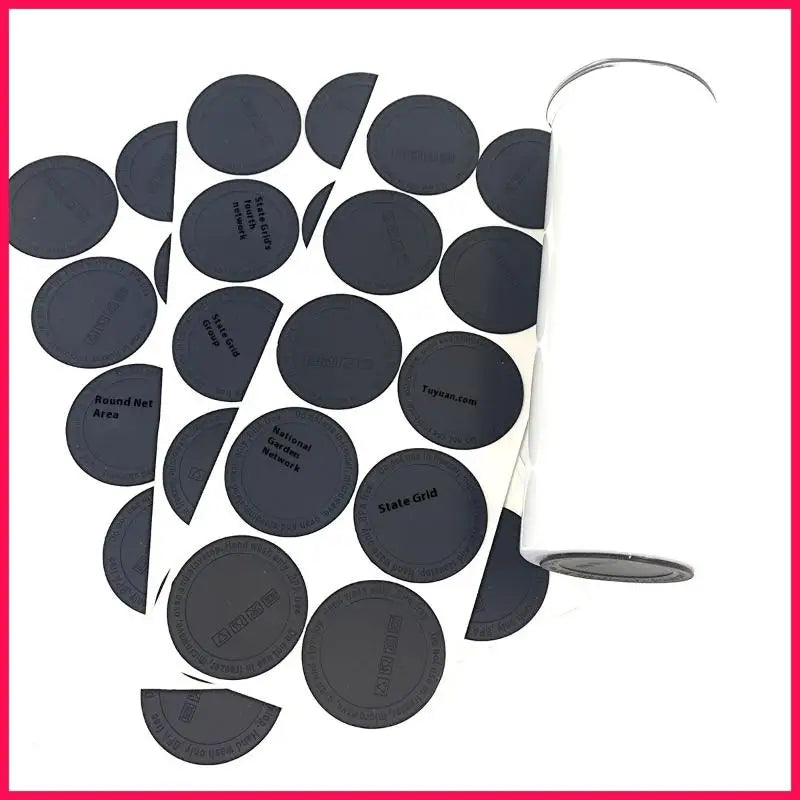 10 Pcs Round Rubber Coaster Pads – Non-Slip Self-Adhesive Rubber Coaster Pads Nixie