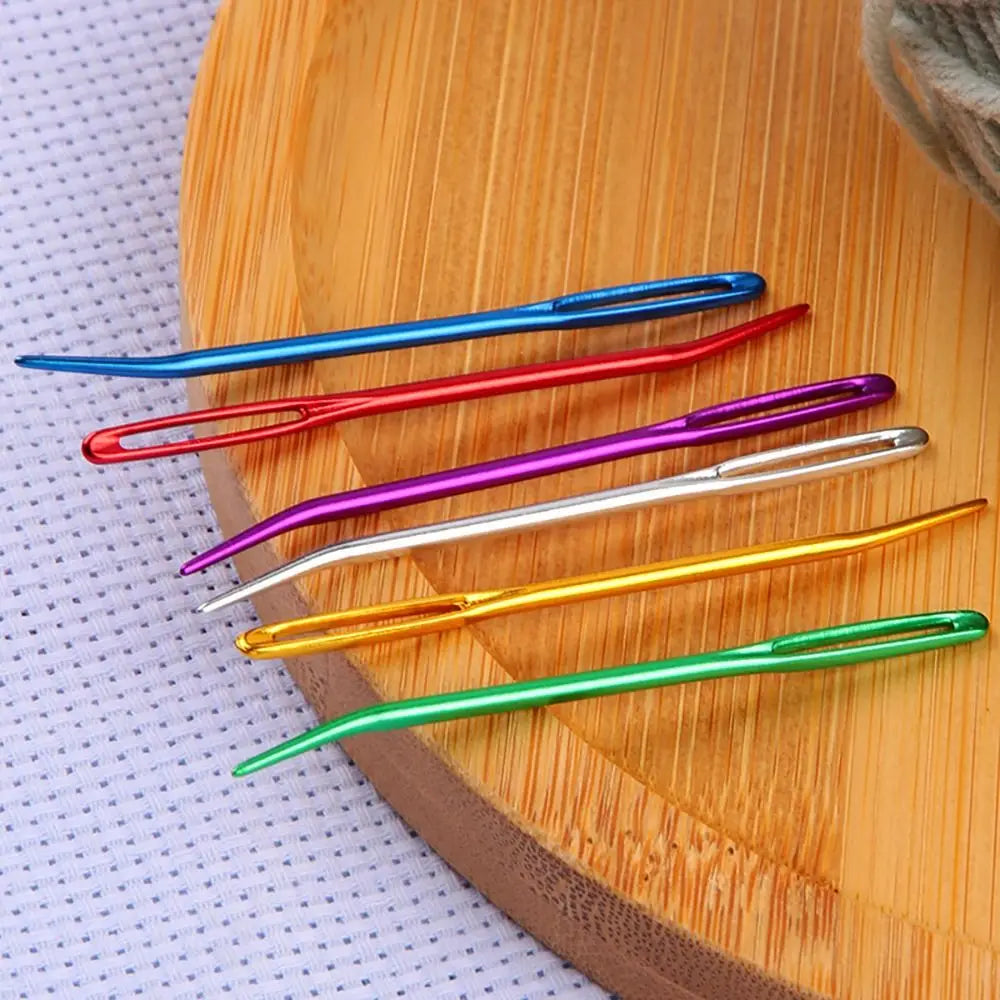 Bent Tip Big Eye Tapestry Needles – Aluminum Knitting Crochet Tapestry Crochet Needle Nixie