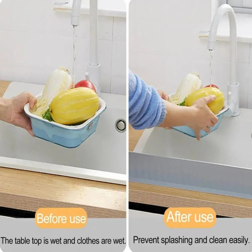 Silicone Sink Splash Guard with Suction Cup – Reusable Baffle