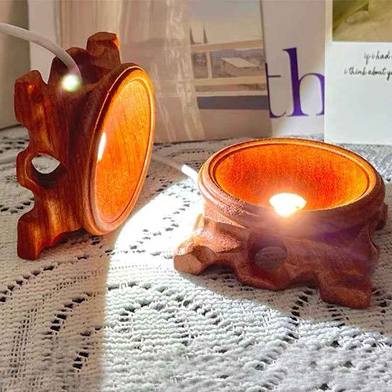 Acid Branch Wood LED Luminous Base for Crystals & Glass Balls LED Display Base Nixie