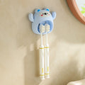 Funny Animal Toothbrush Holder – Kids Wall Suction Cup Toothbrush Holder Nixie Blue