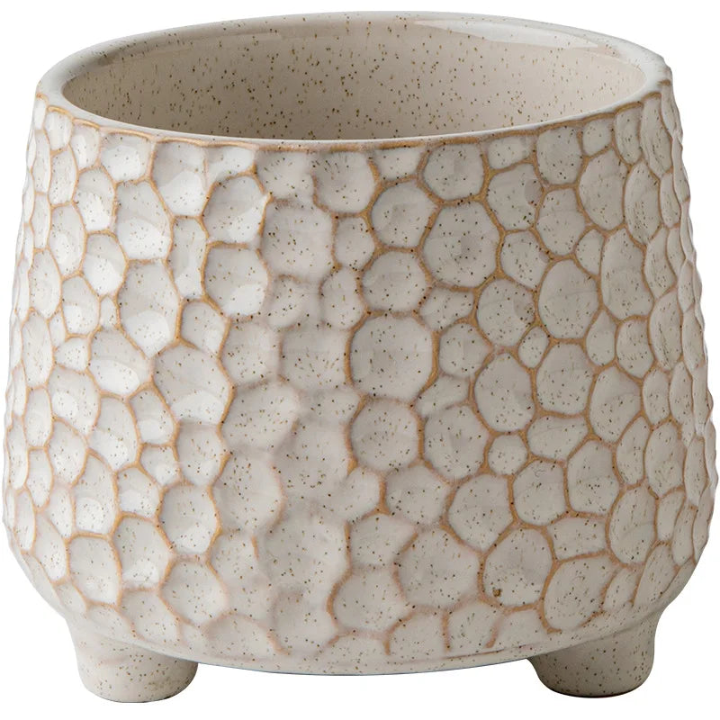 Pinecone Tripod Ceramic Storage Jar – Decorative Kitchen Jar