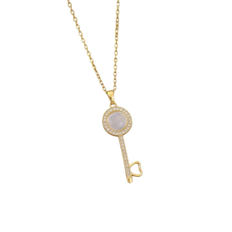 Flower Copper Pendant Necklace – Gold Stainless Steel Women Pendant Necklace Nixie
