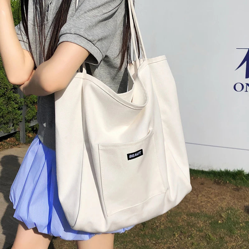 Korean Nylon Shoulder Tote Bag – Large Capacity Women's Bag