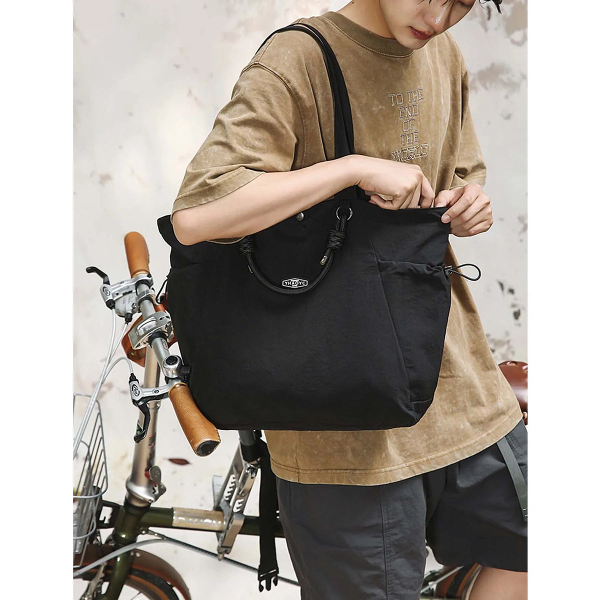 Nixie Large Nylon Tote Bag – Shoulder, Travel & Commute Bag Nylon Tote Bag Nixie
