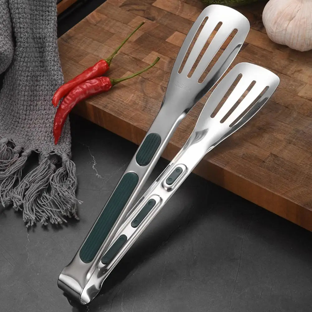 Stainless Steel Serving Tongs – Non-Slip BBQ Kitchen Tongs Kitchen Serving Tongs Nixie