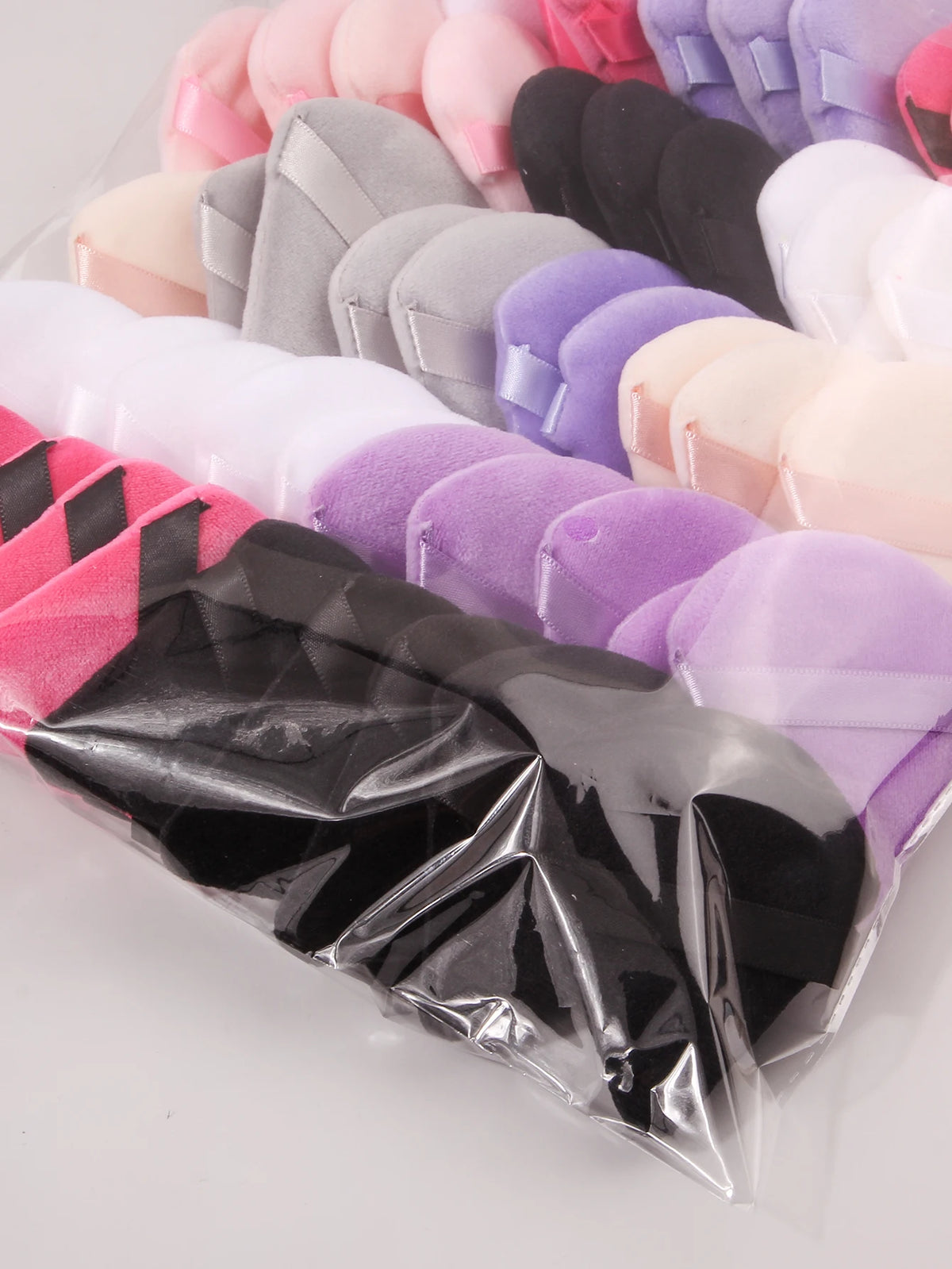50PCS Triangular Powder Puff Makeup Sponge Set – Multi-Color Makeup Powder Puff Nixie
