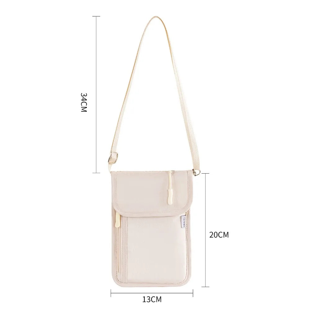 Waterproof Passport Pouch – Adjustable Strap Travel Neck Wallet