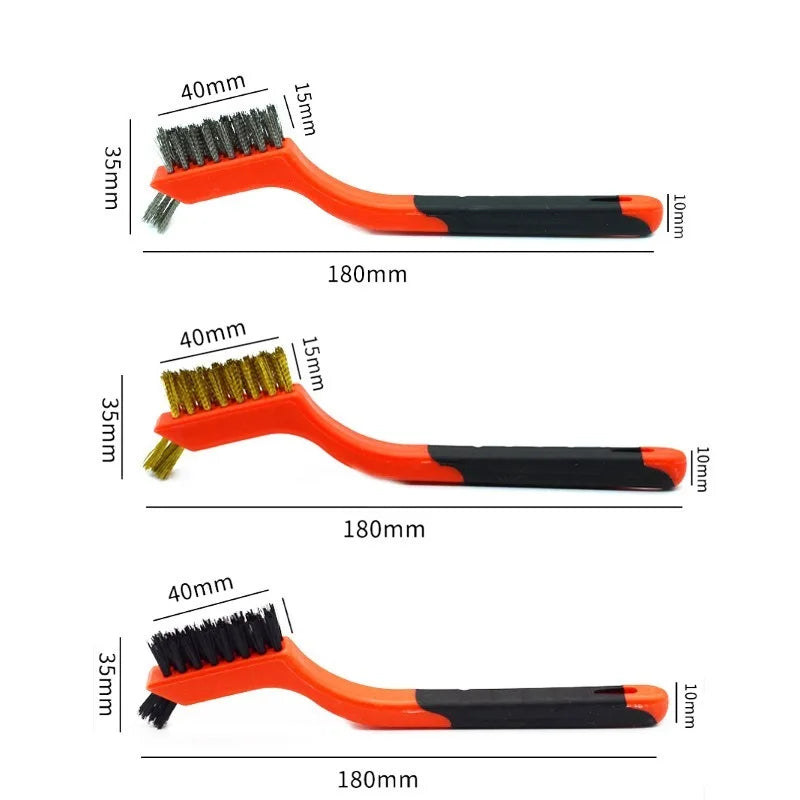 Wire Brush Set – Nylon, Brass & Stainless Steel Bristles Wire Brush Set Nixie