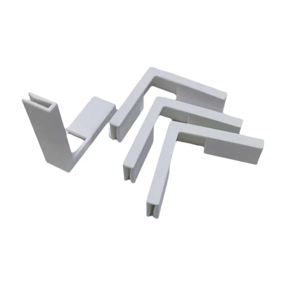 4Pcs L-Shaped Cardboard Corner Clips – Reusable Box Edge Clamps Corner Reinforcement Clips Nixie White