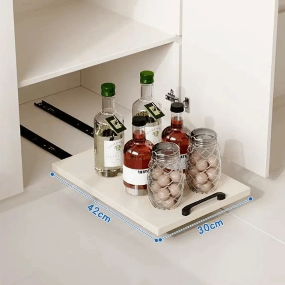 Under Sink Pull-Out Shelf No-Drill Slide-Out Cabinet Organizer