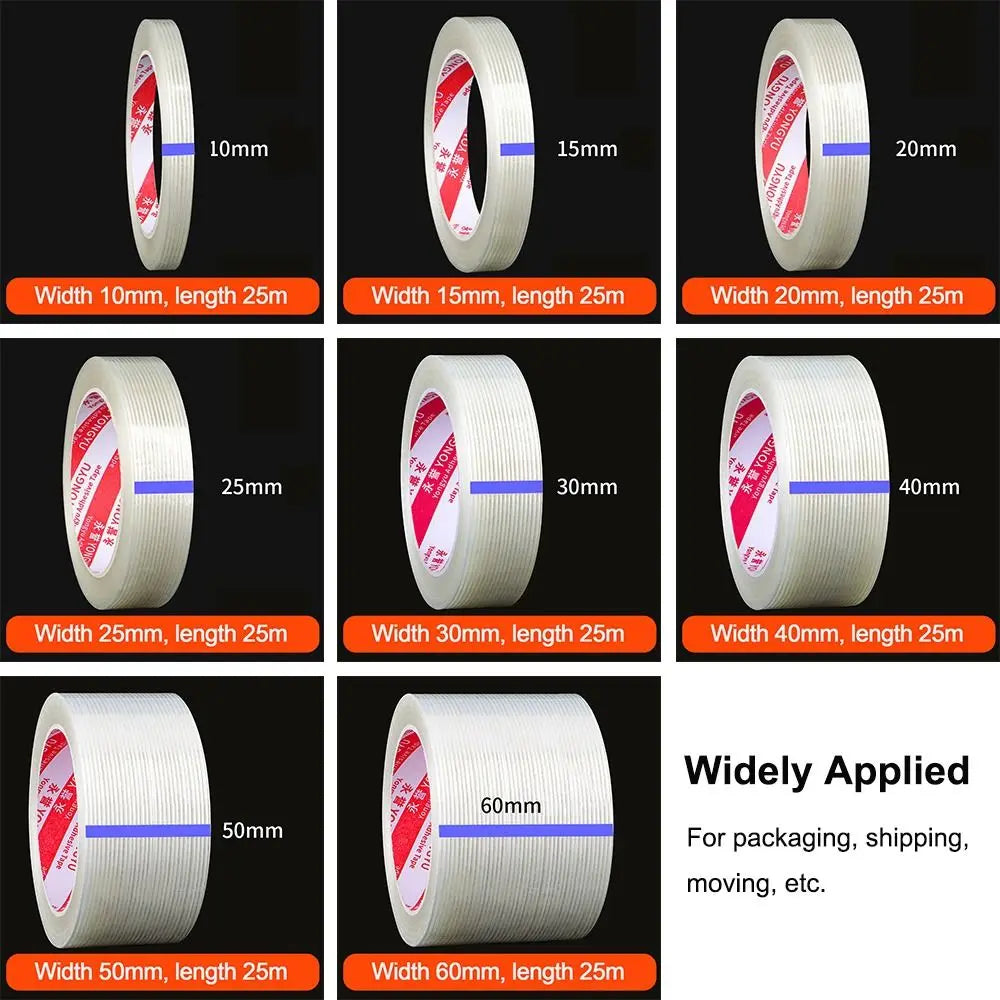 Fiberglass Strapping Tape 25M – High Temp Reinforced Adhesive Fiberglass Strapping Tape Nixie