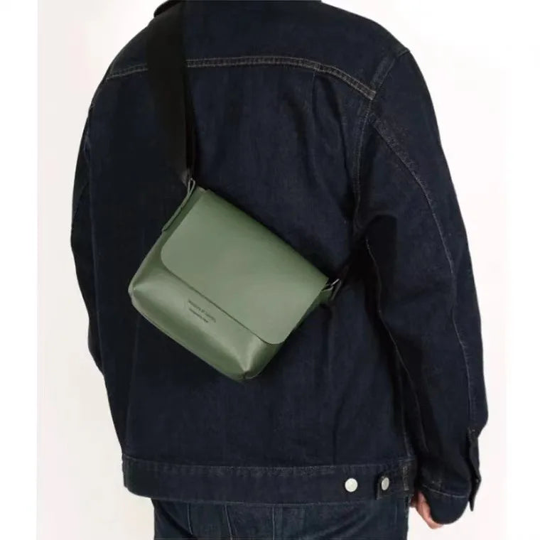Textured Patent Leather Crossbody Bag – Vintage Small Square Crossbody Shoulder Bag Nixie green