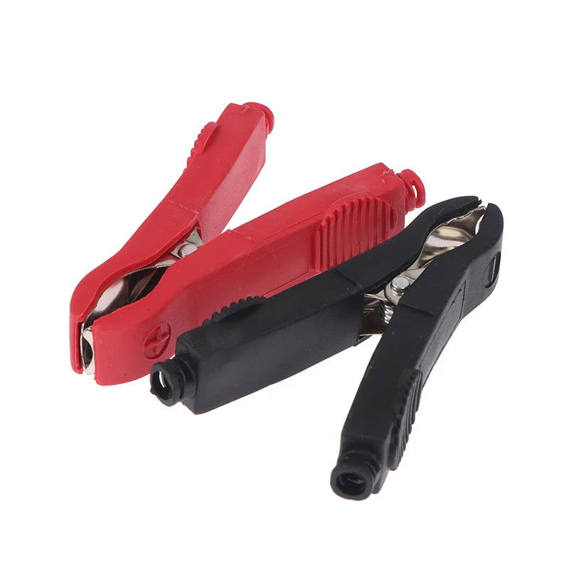 2Pcs 75mm Insulated Alligator Clips Red & Black Battery Test Leads Battery Test Clips Nixie