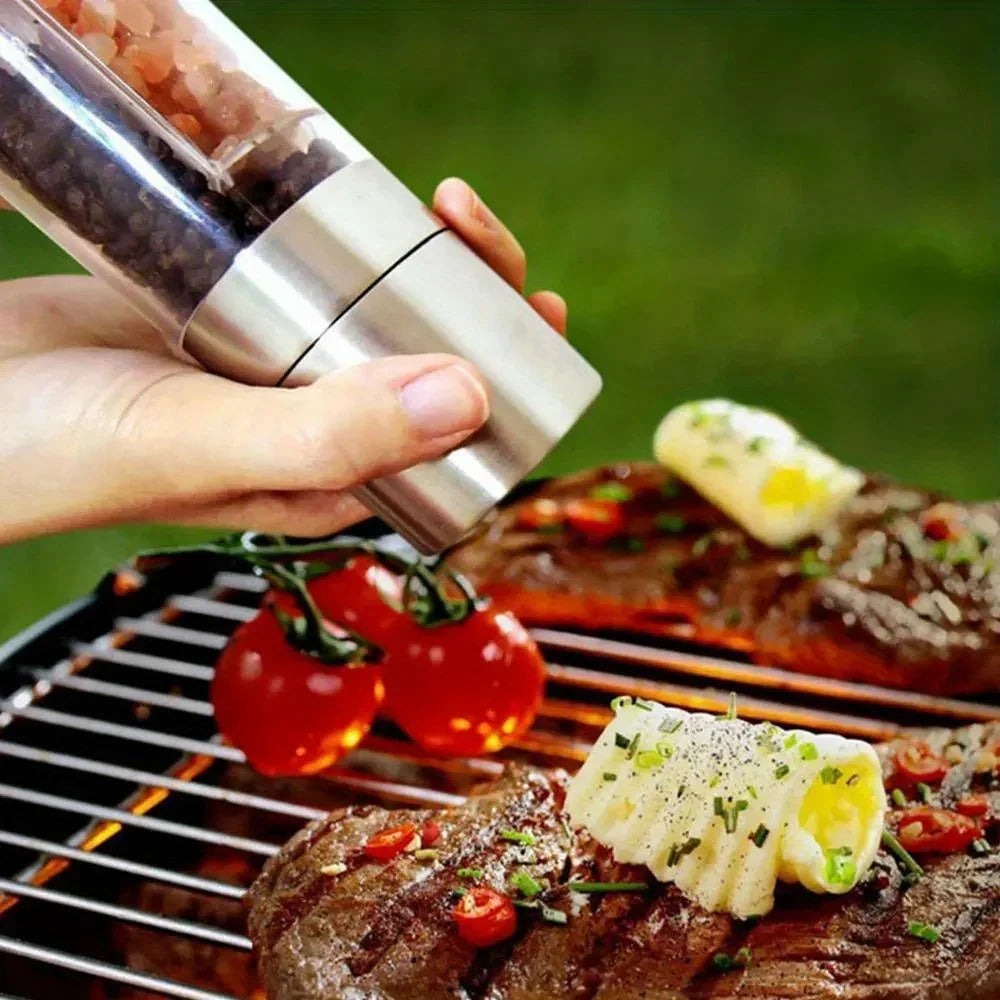 2-in-1 Salt & Pepper Grinder Set – Adjustable Ceramic Mill