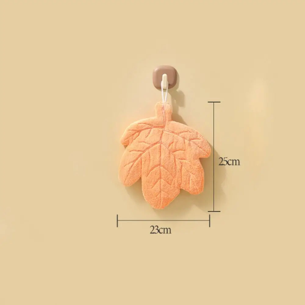 Double-Layer Leaf Hand Towel – Fast-Dry Hanging Kitchen Cloth