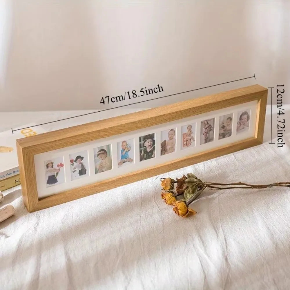 Porous Wooden Multi-Photo Frame – Baby Keepsake Gift